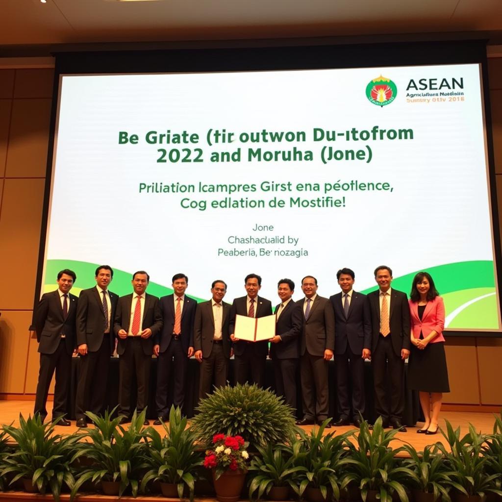 ASEAN Agriculture Ministers Signing Agreement