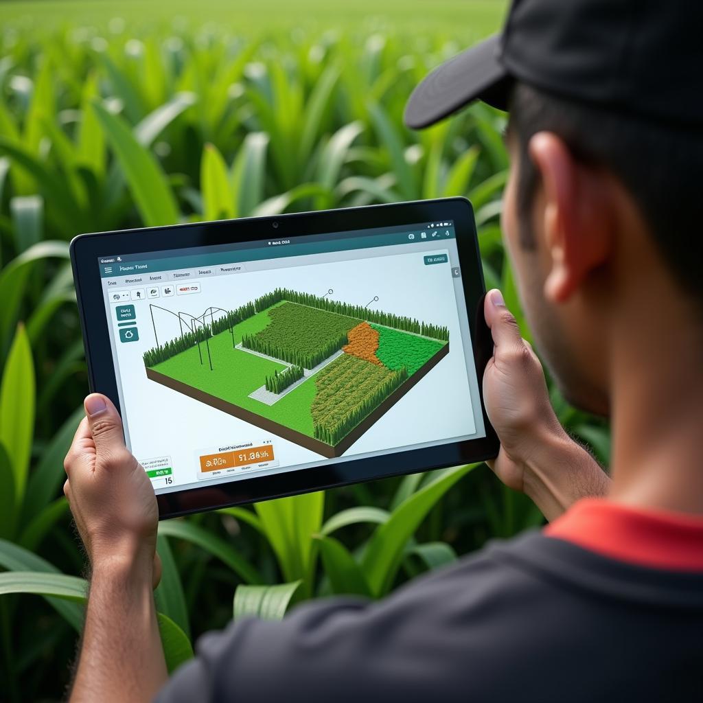 ASEAN farmer using agriculture simulation software