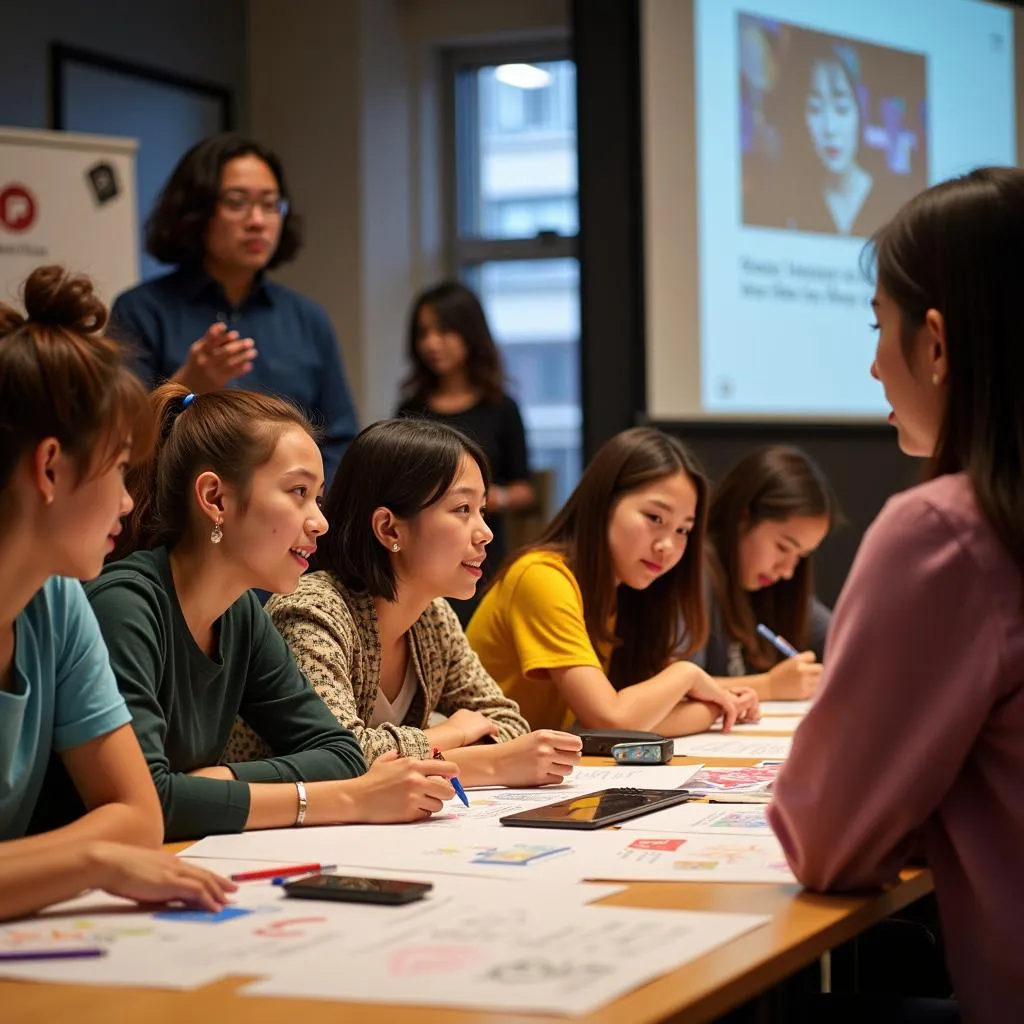 Southeast Asian animators attending a workshop at Annecy