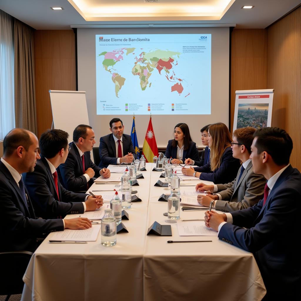 Business meeting between ASEAN and Barcelona representatives