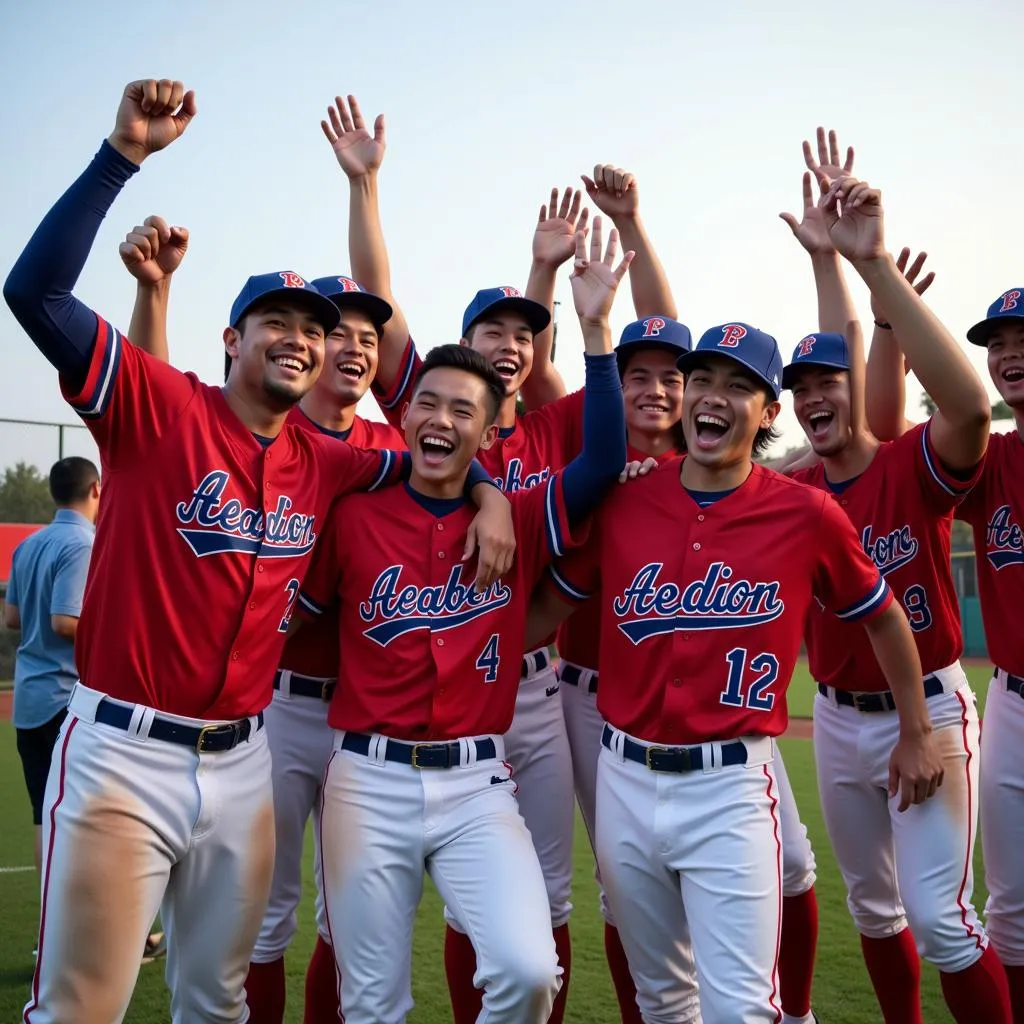 ASEAN Baseball Team Celebrating Victory