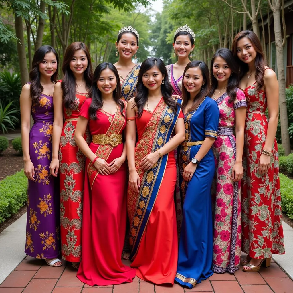 ASEAN Beauty 2016 Contestants in Traditional Attire