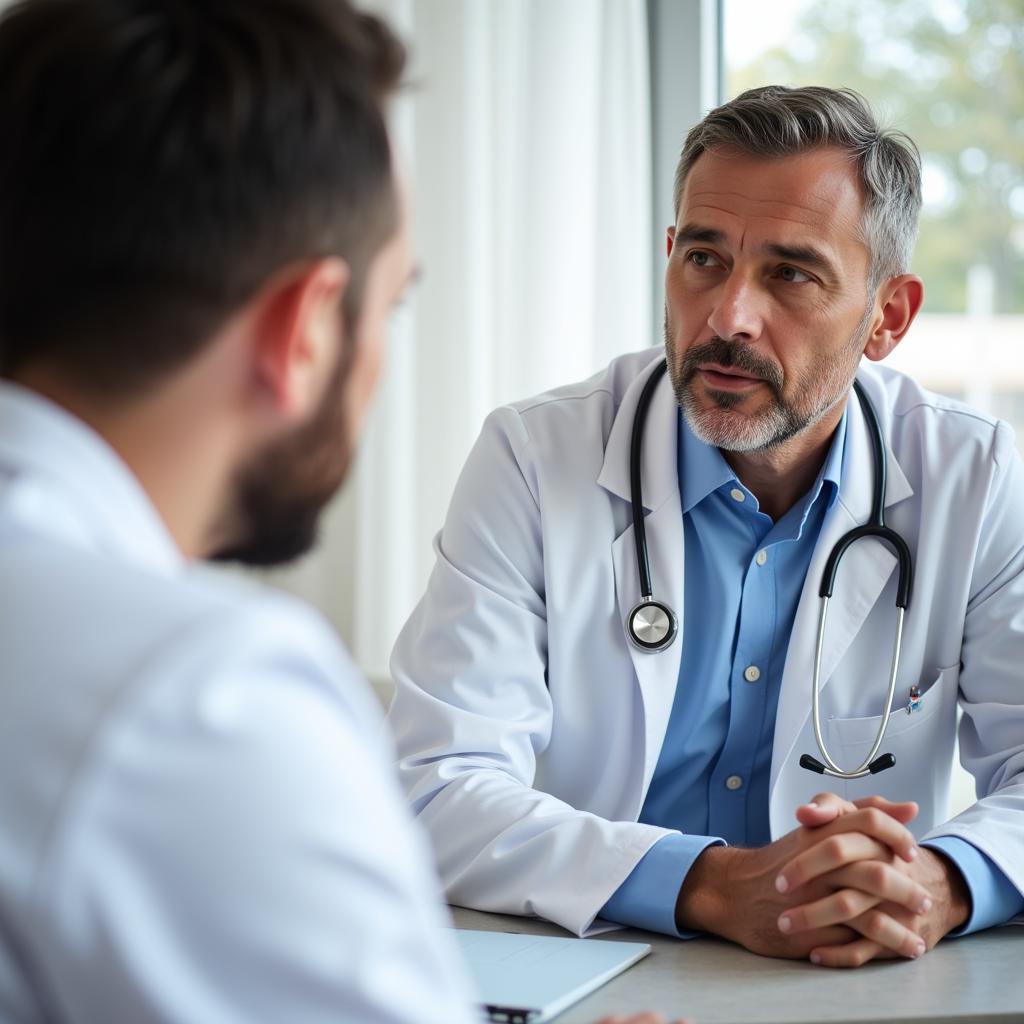 A patient consulting with a doctor in an ASEAN beauty clinic