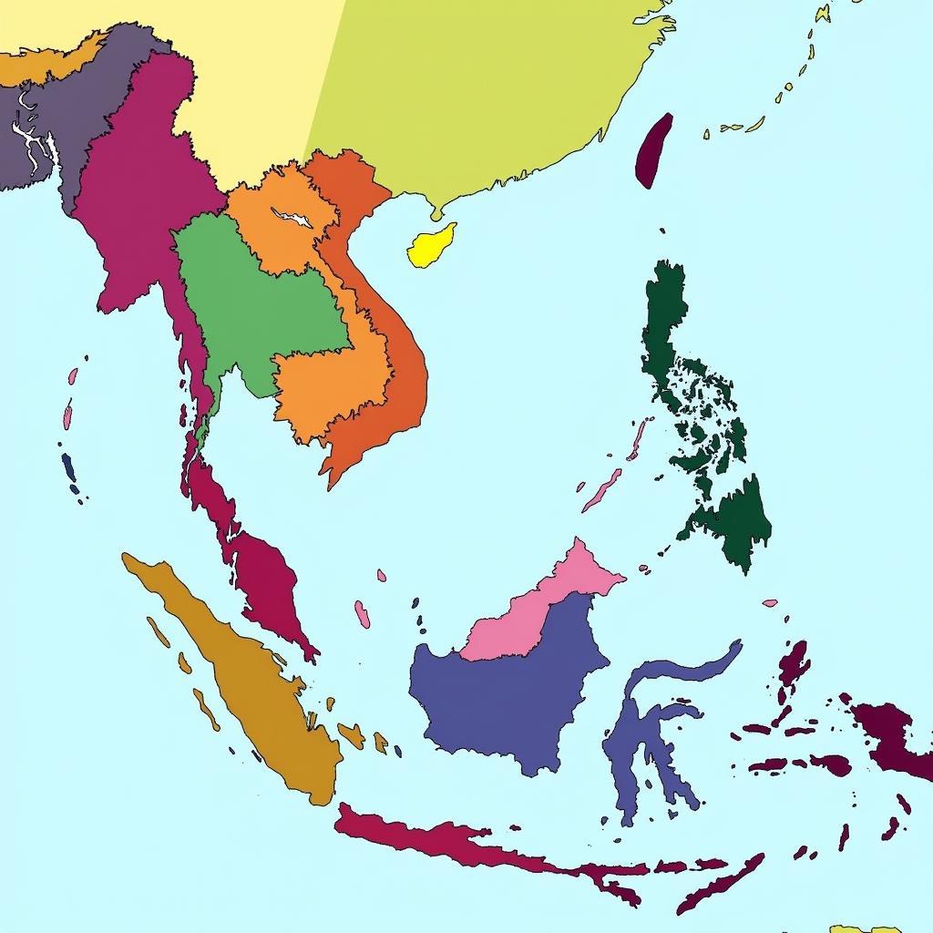 Map Highlighting Biodiversity Hotspots in ASEAN