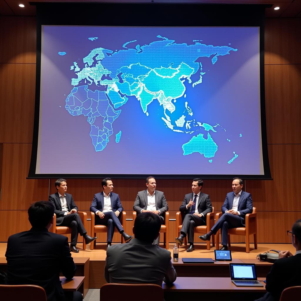 ASEAN and global blockchain experts engaging in a panel discussion at Davos