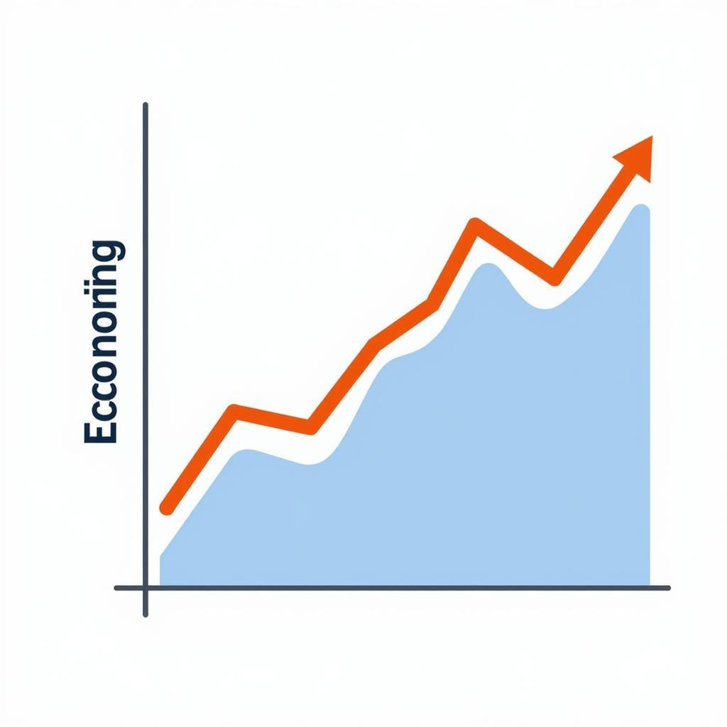 An upward-trending graph illustrating ASEAN's economic growth