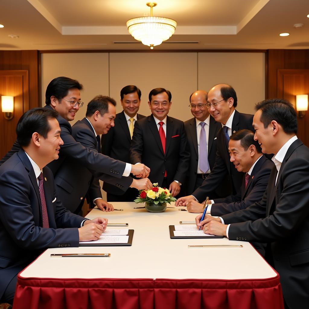 ASEAN Business Leaders Signing Agreement at the 2017 Summit