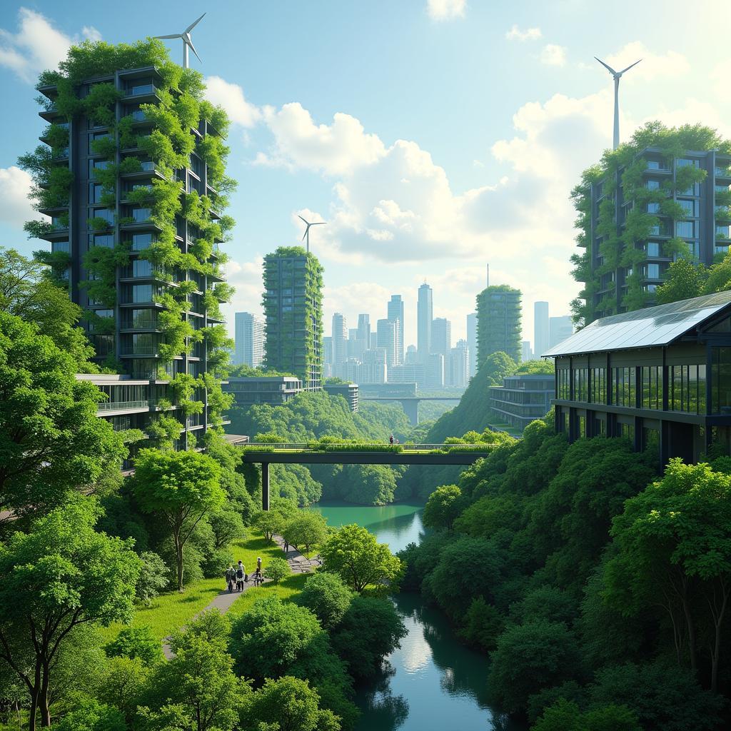 Vision of a future green city in ASEAN powered by renewable energy