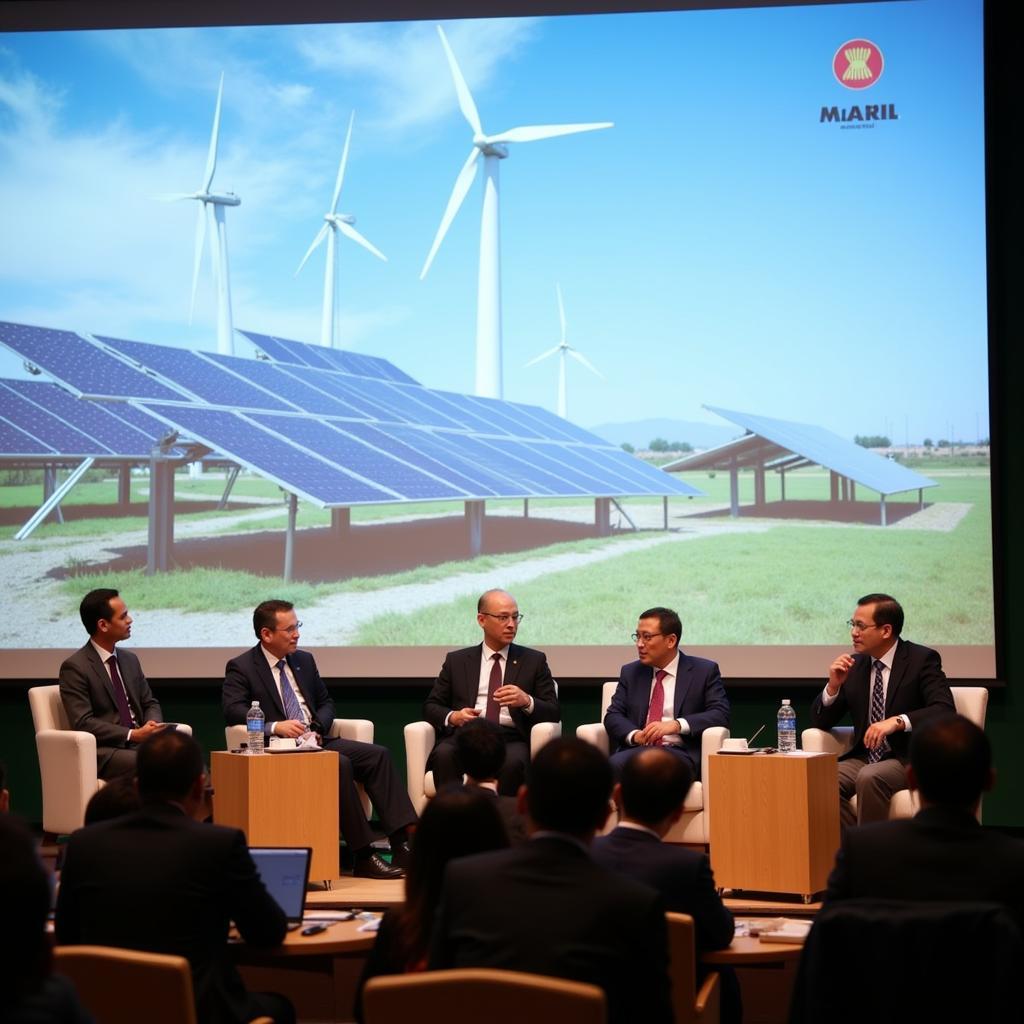 ASEAN leaders discussing renewable energy strategies at the Carbon Neutral Summit