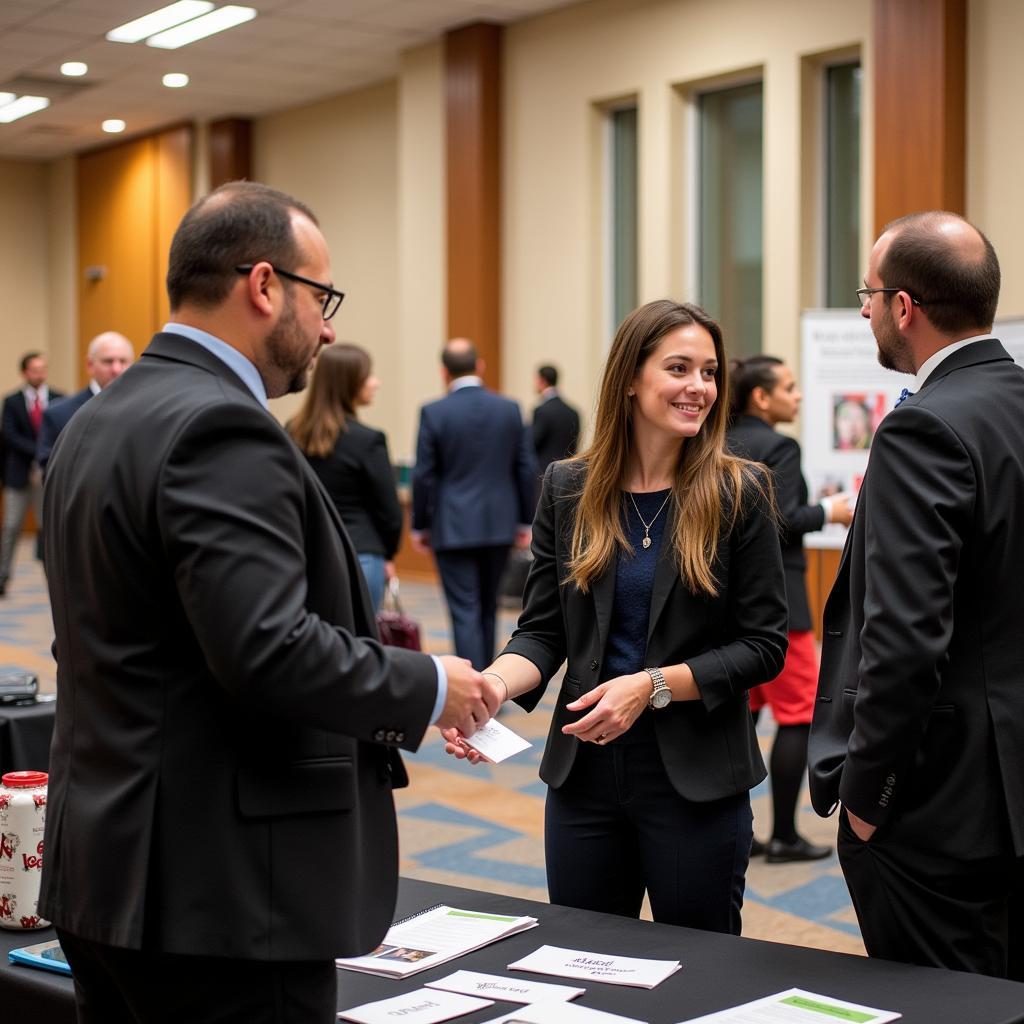 Attendees networking at the ASEAN Career Fair