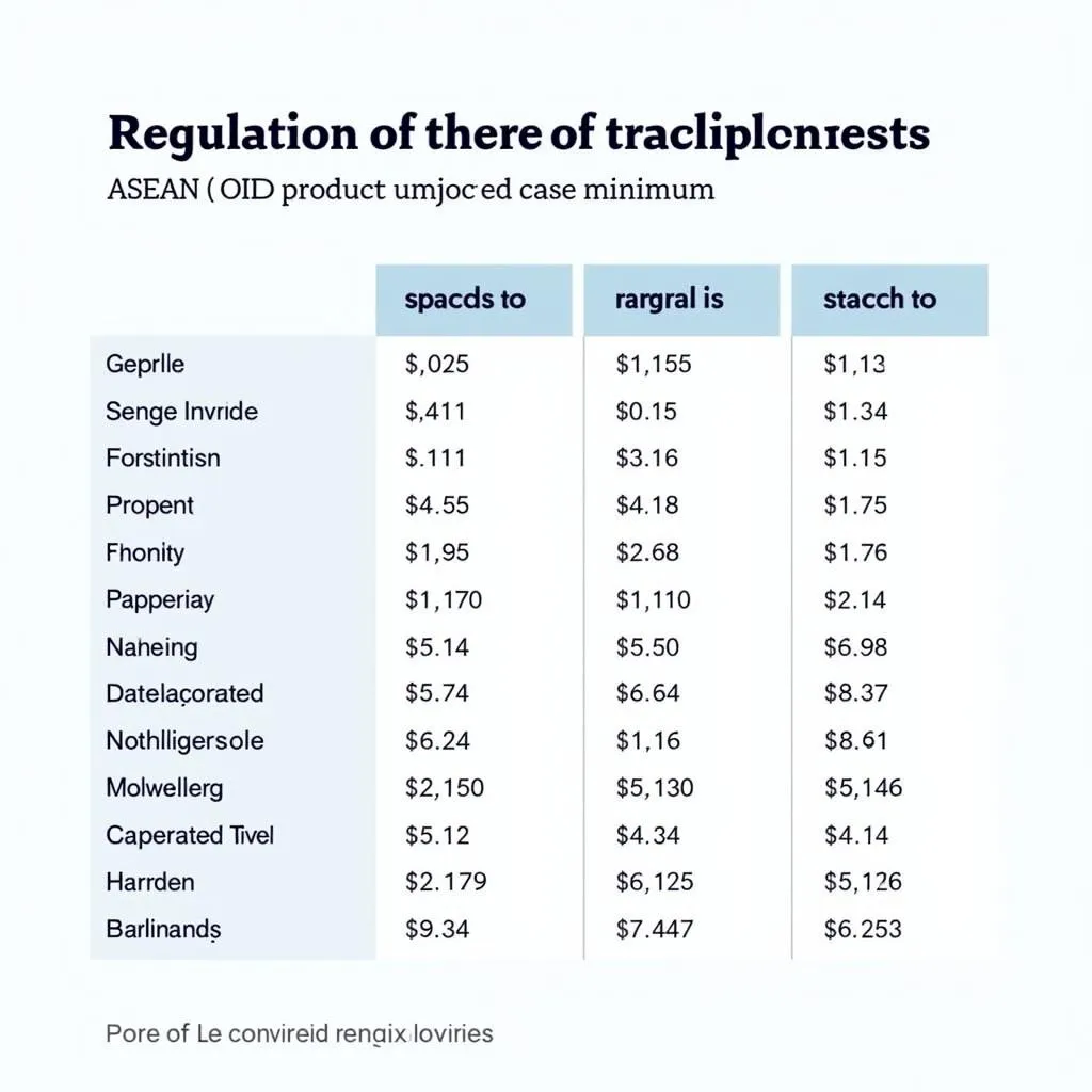 Variety of products subject to ASEAN case minimums