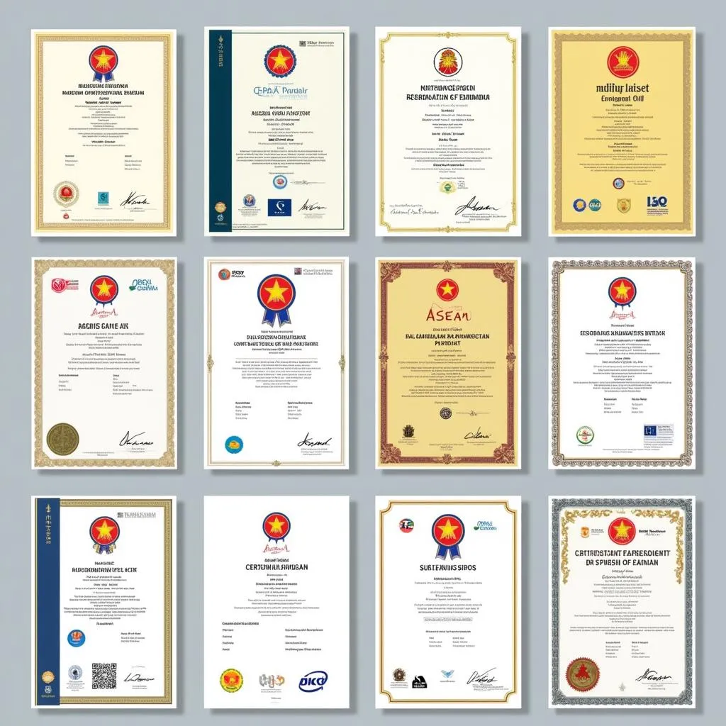 Examples of ASEAN Certificate Sizes