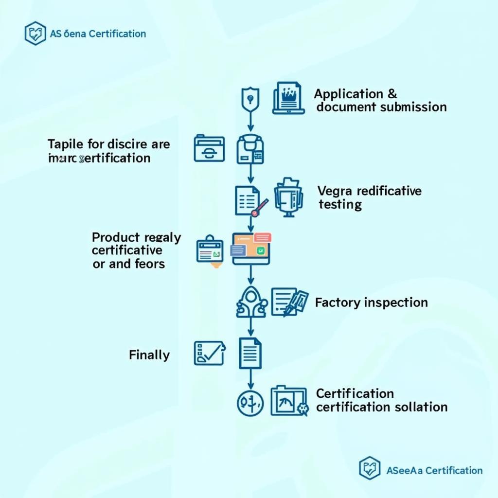 Flowchart illustrating the ASEAN certification process