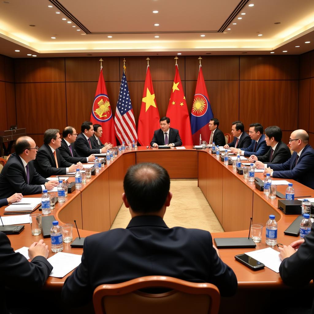 Diplomatic talks at the ASEAN China Summit