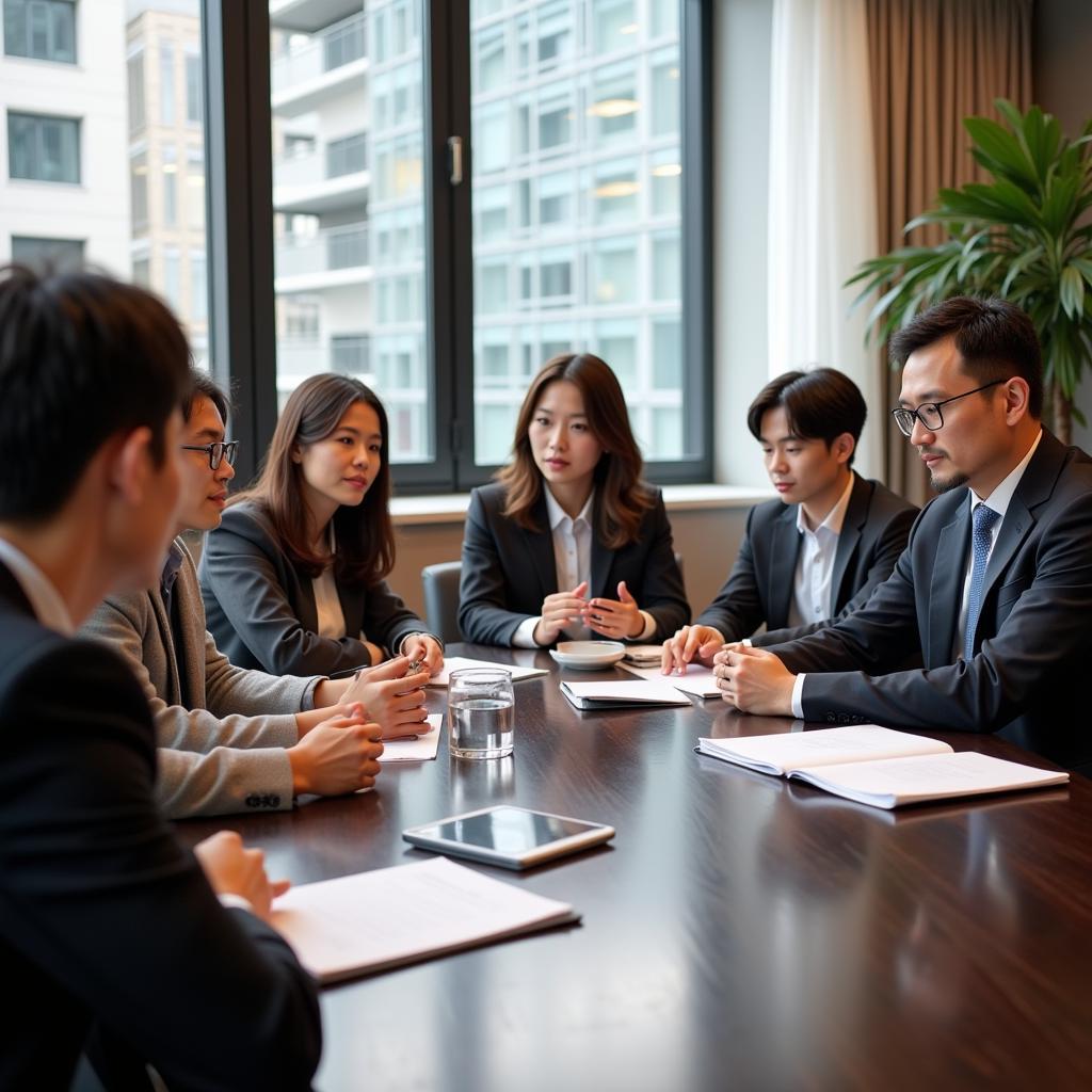 Business Meeting Between ASEAN and Chinese Representatives