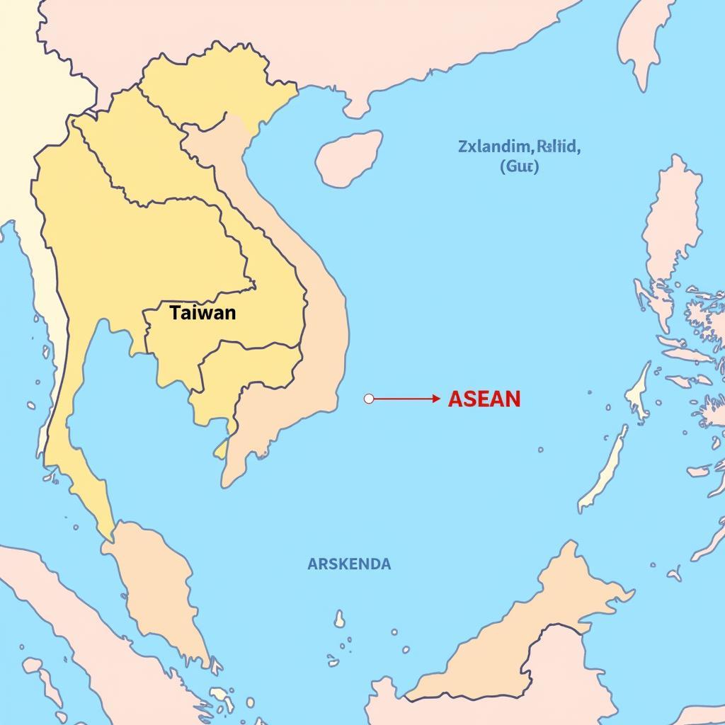 ASEAN map with Chungli highlighted