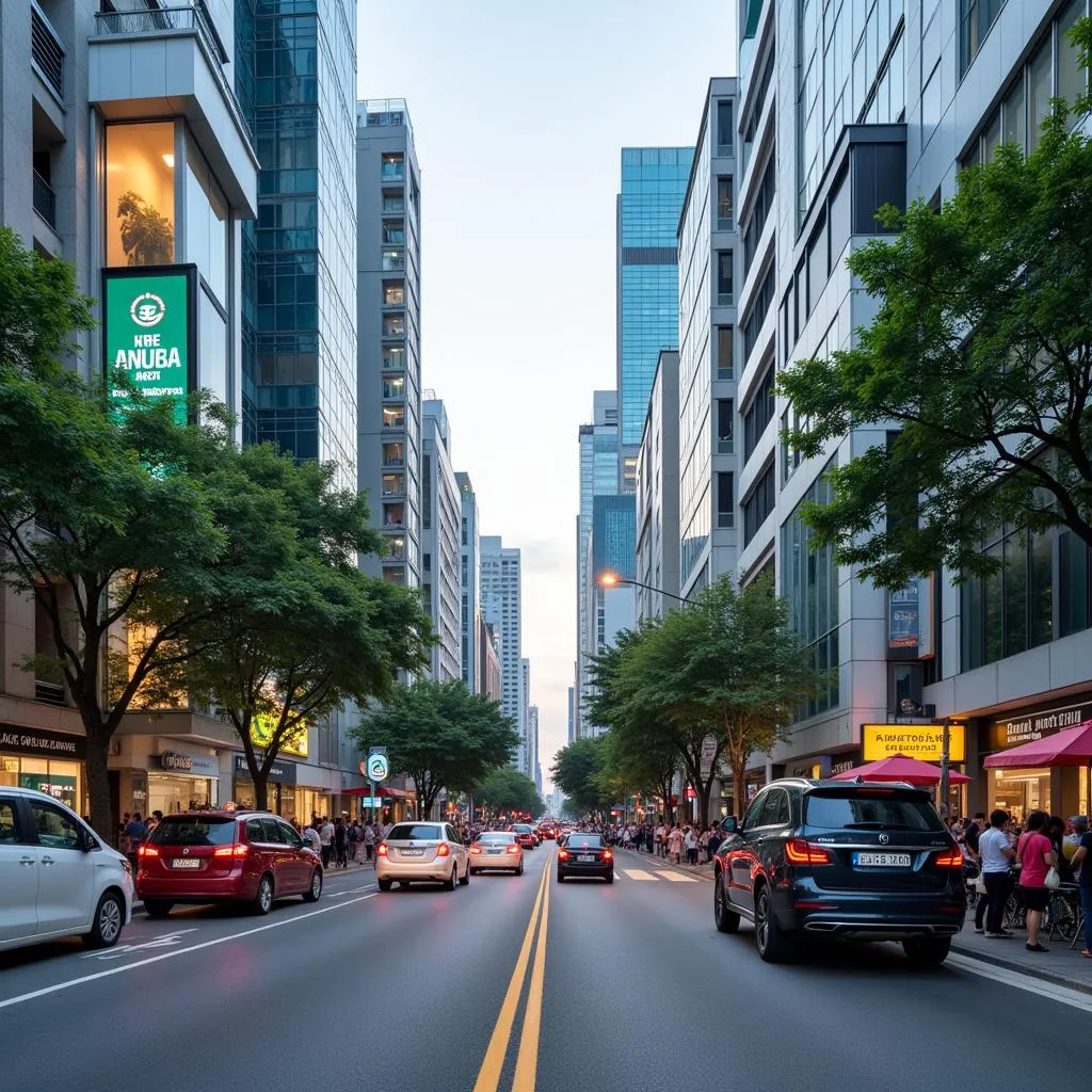 Modern cityscape in Southeast Asia reflecting urban development and cost of living