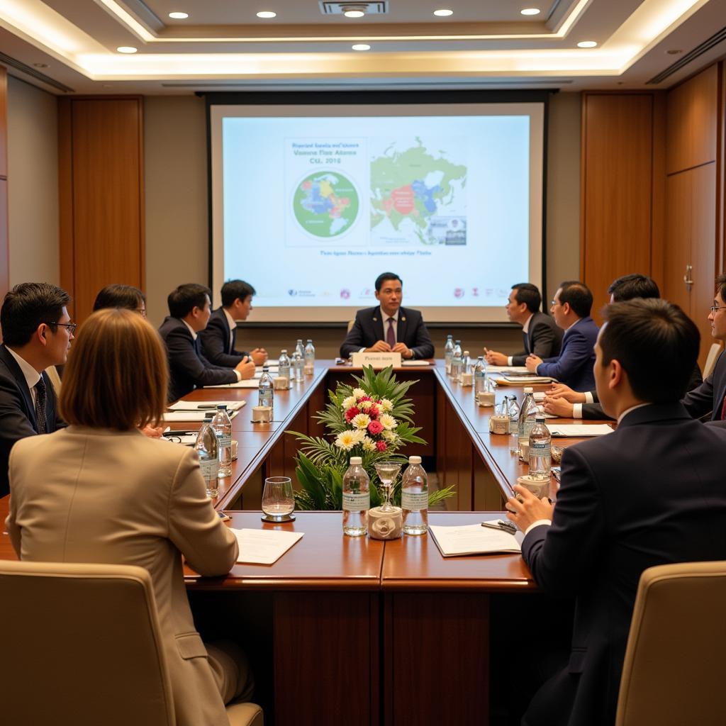 Representatives from ASEAN nations collaborating at a climate change summit