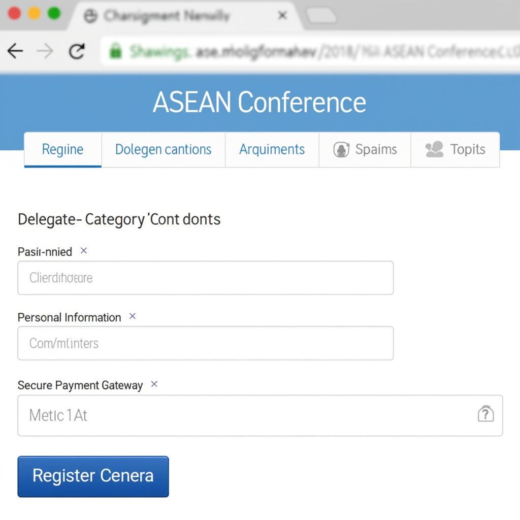 ASEAN Conference 2018 Website Registration Portal 