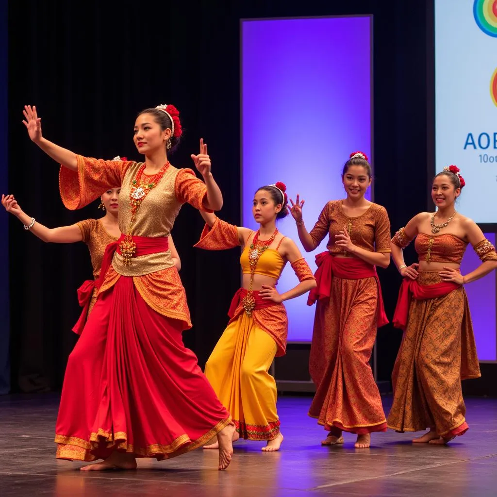 Traditional dancers performing at the ASEAN Conference 2022 in Frisco, Texas