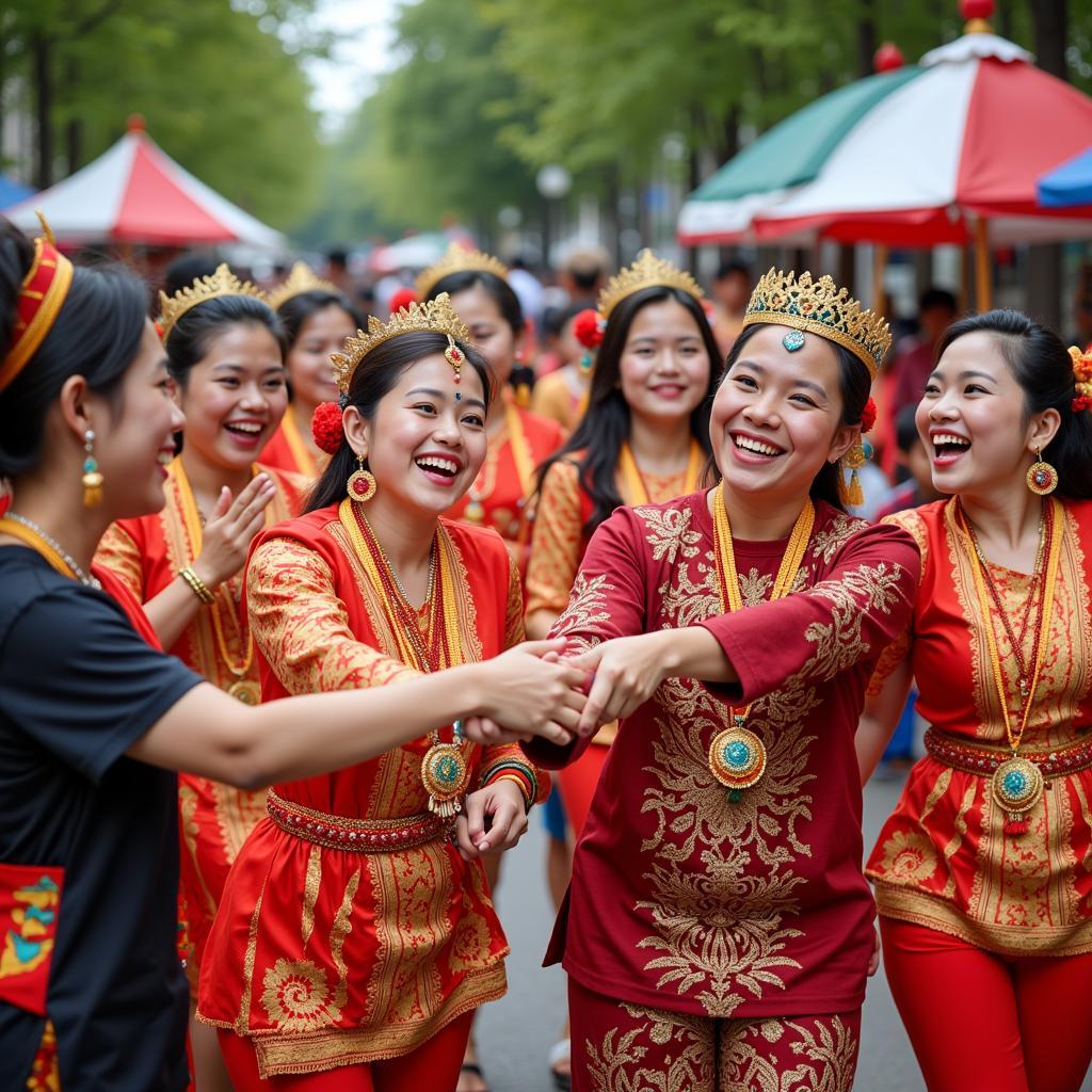 People celebrating ASEAN Cultural Day