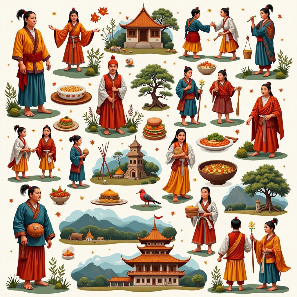 A Collage Representing ASEAN Cultural Diversity