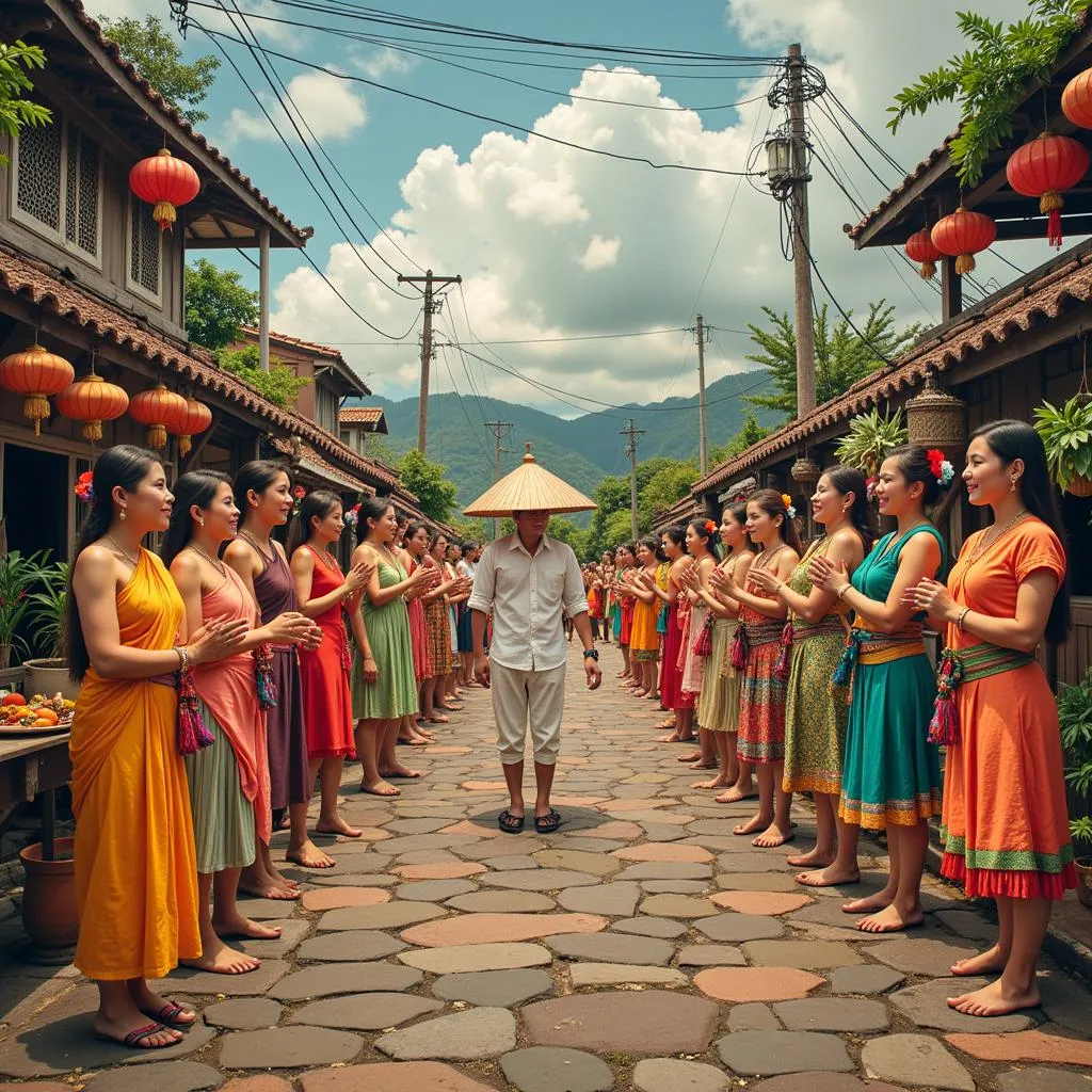 Photo of a traditional dance performance from a Southeast Asian country