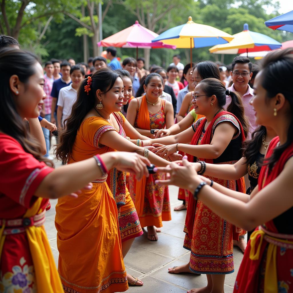 Cultural exchange event in Southeast Asia