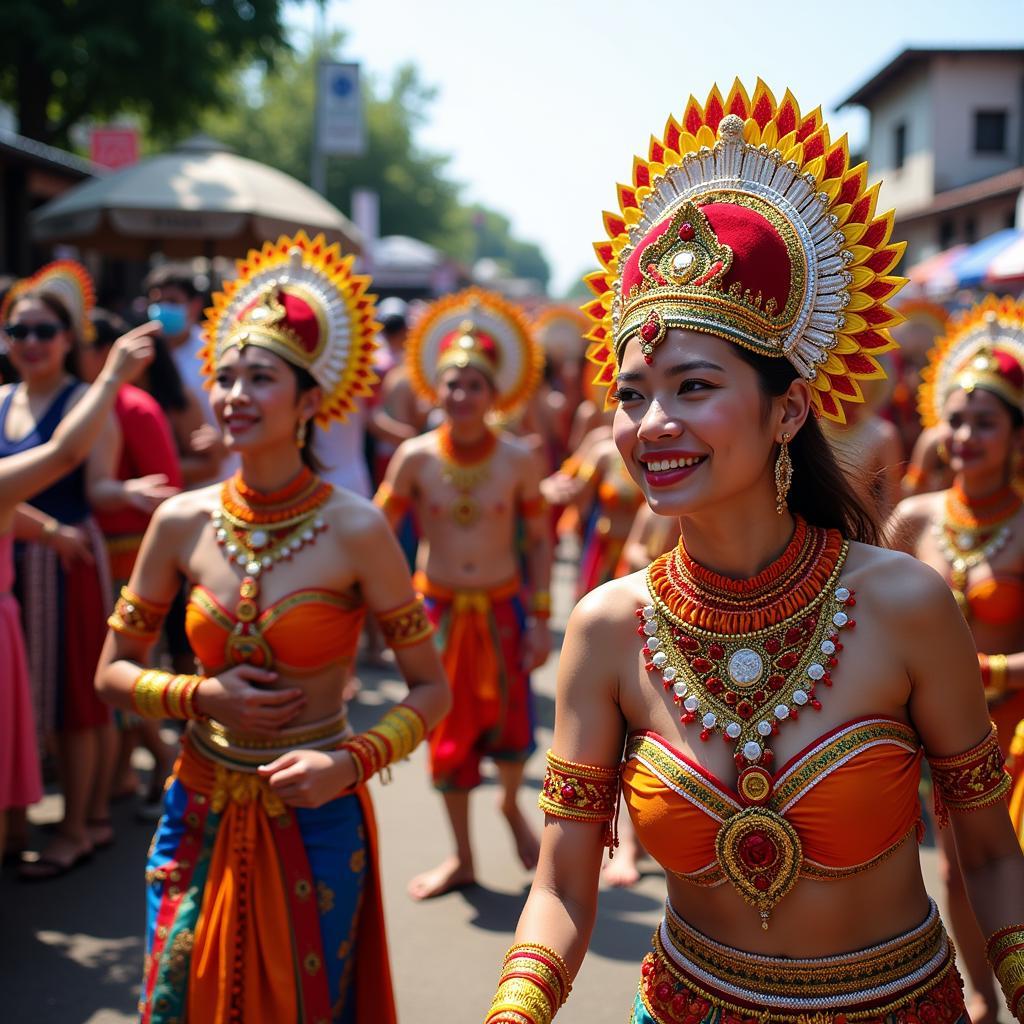 A vibrant cultural festival in an ASEAN country