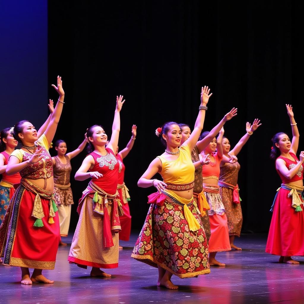 Traditional dancers from ASEAN countries perform on stage