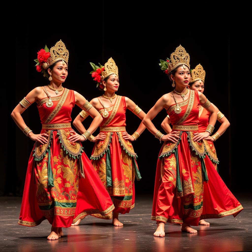 Traditional dancers at the ASEAN 50th Anniversary Gala Dinner