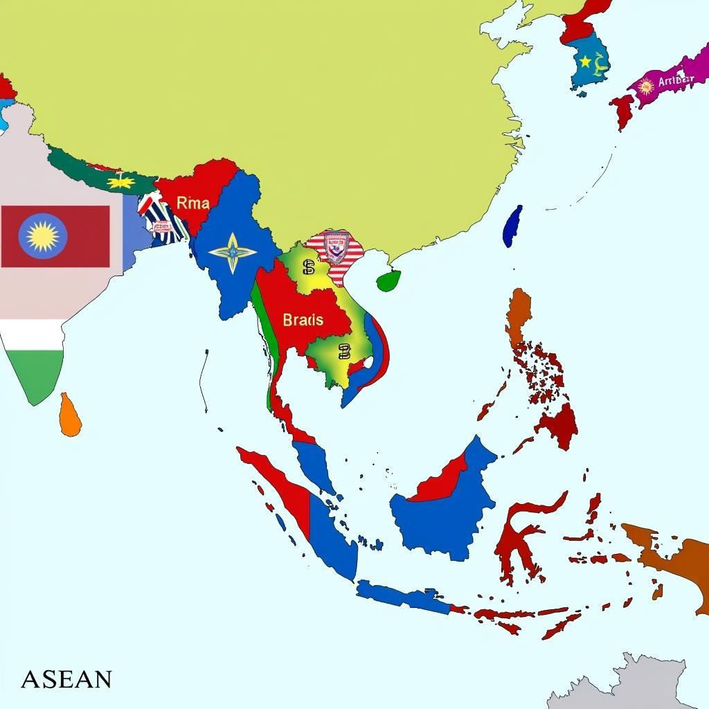 Map of ASEAN Countries and Their Currencies