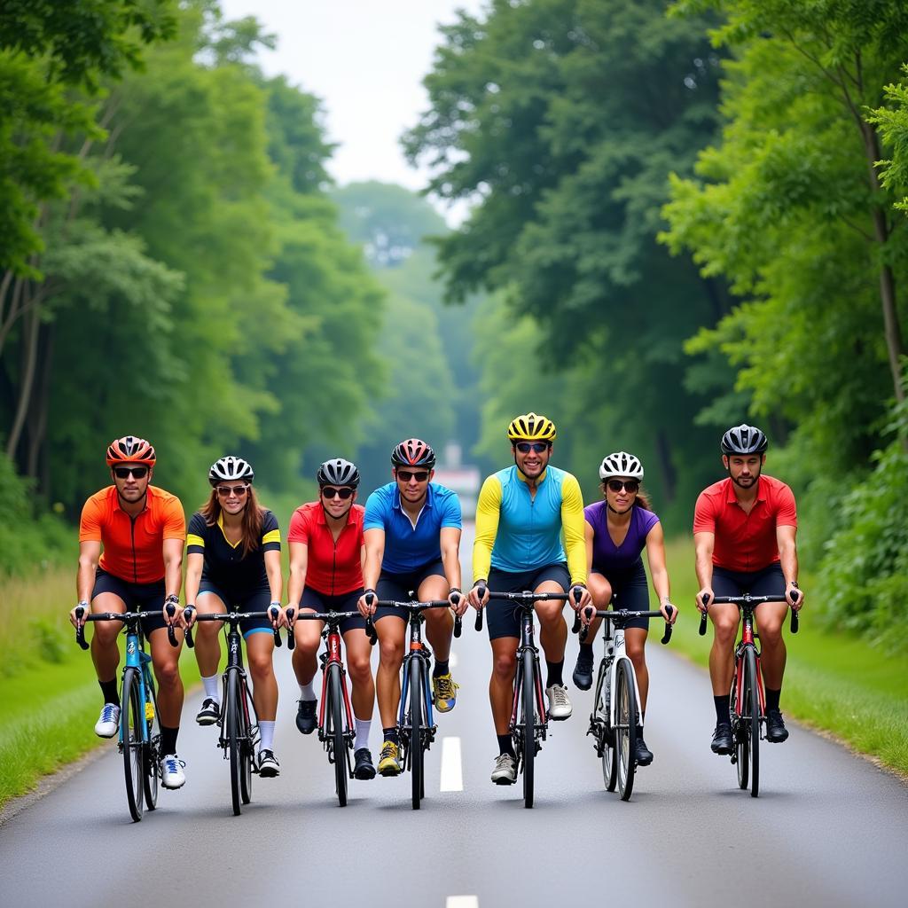 ASEAN Cyclists on Open Road