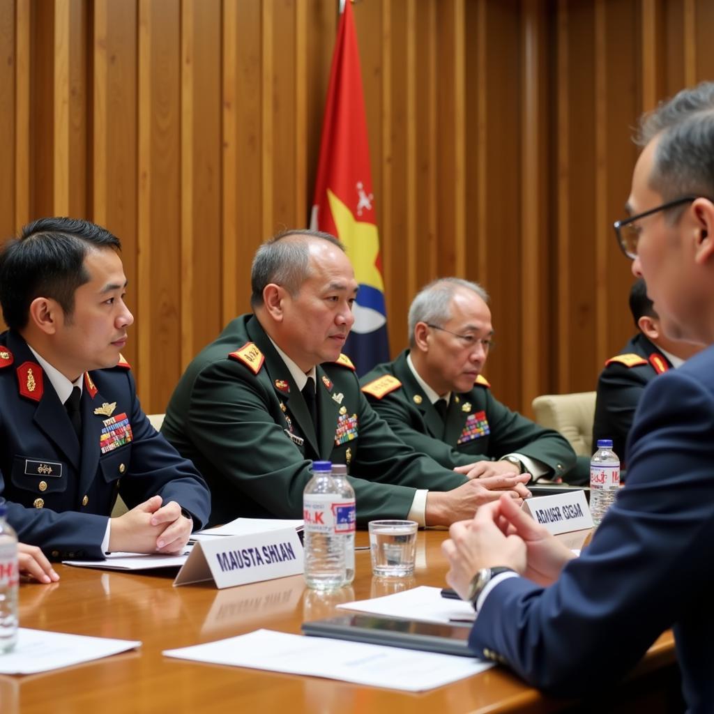 ASEAN Defense Ministers Participating in Dialogue