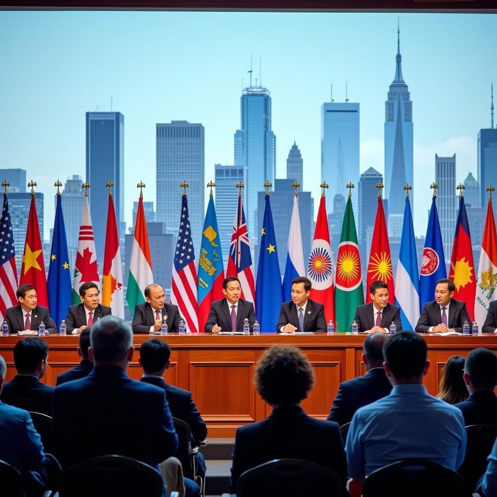 ASEAN delegation attending a conference in New York City