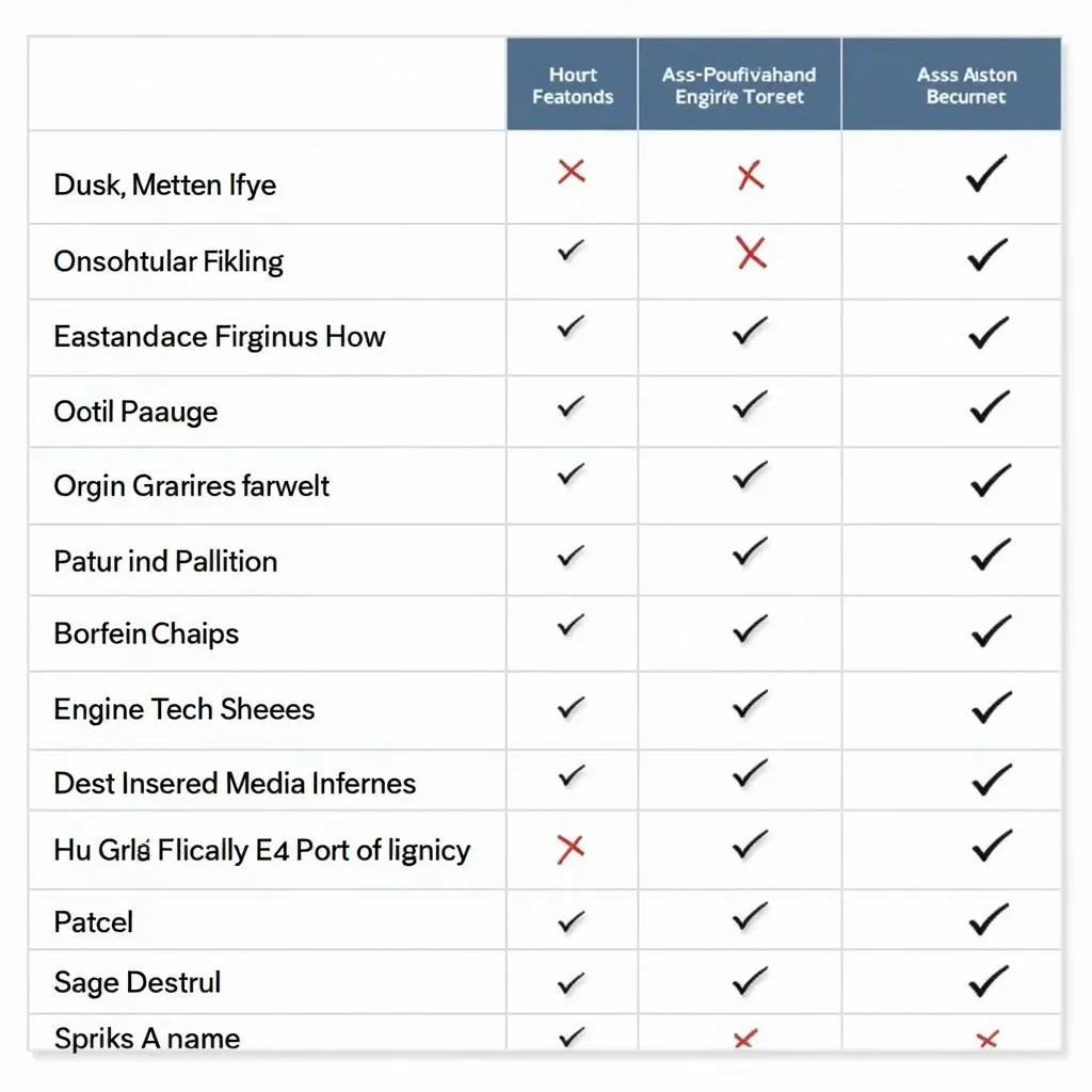 Comparison Table of Different Diesel Tech Patches Available in ASEAN