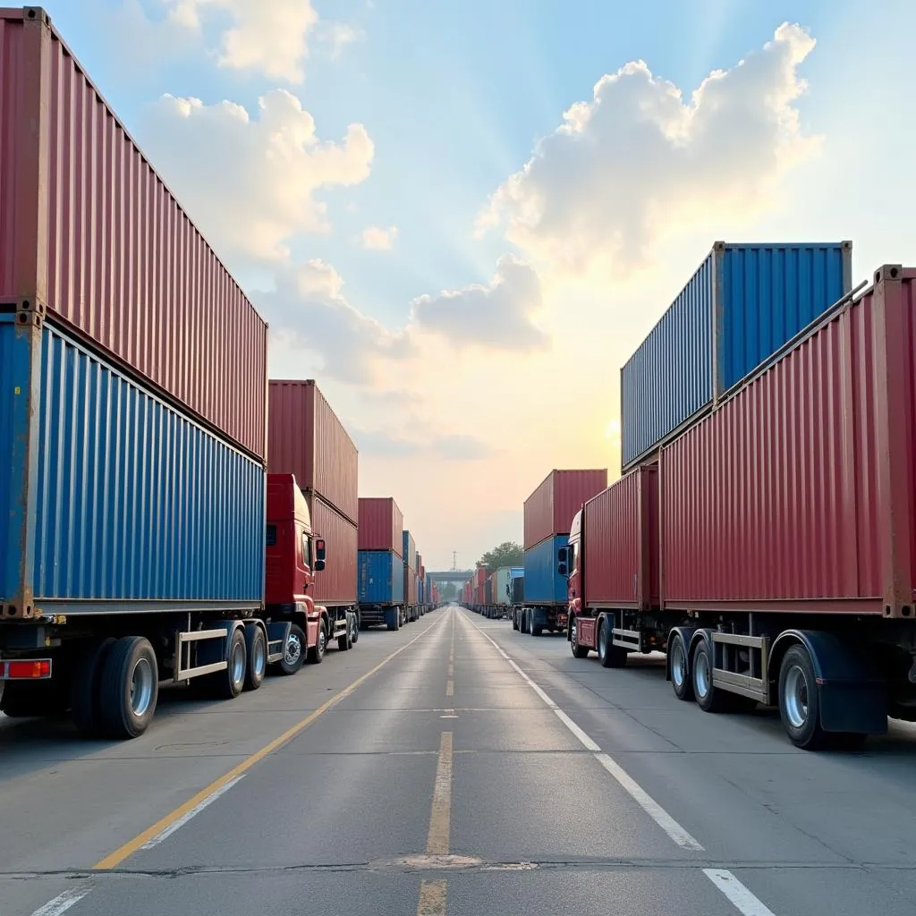  ASEAN Distribution Center with Shipping Containers