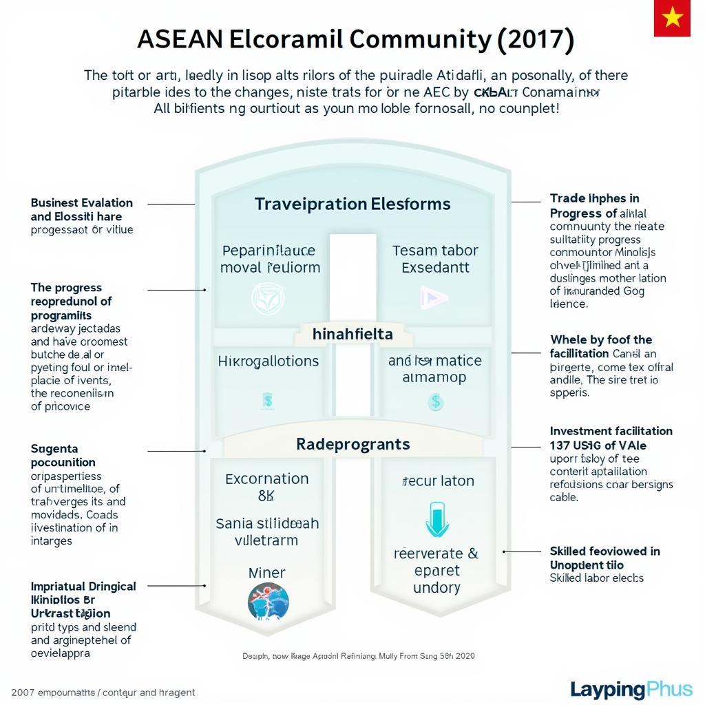 Visual representation of the ASEAN Economic Community in 2017