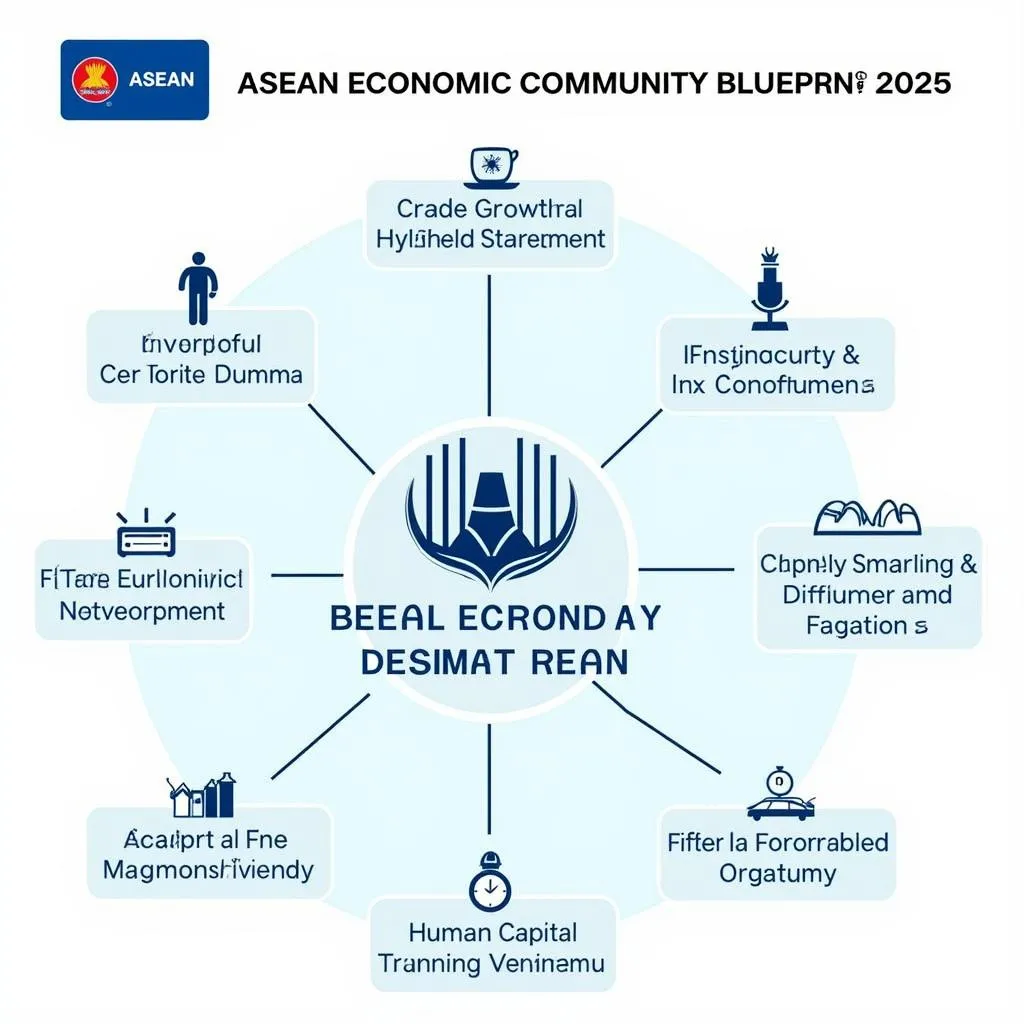 Visual representation of the ASEAN Economic Community Blueprint 2025