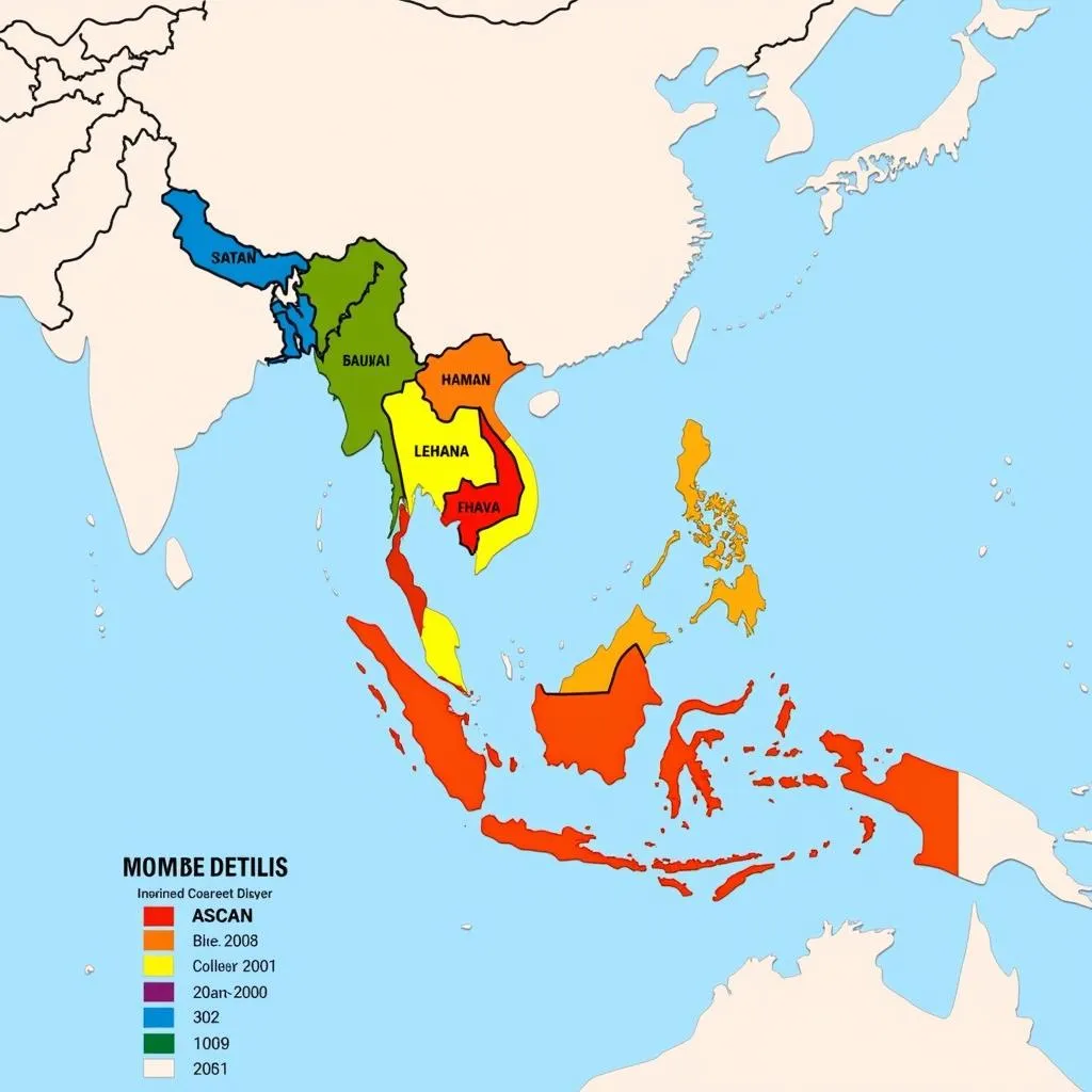 Map of ASEAN Economic Community countries