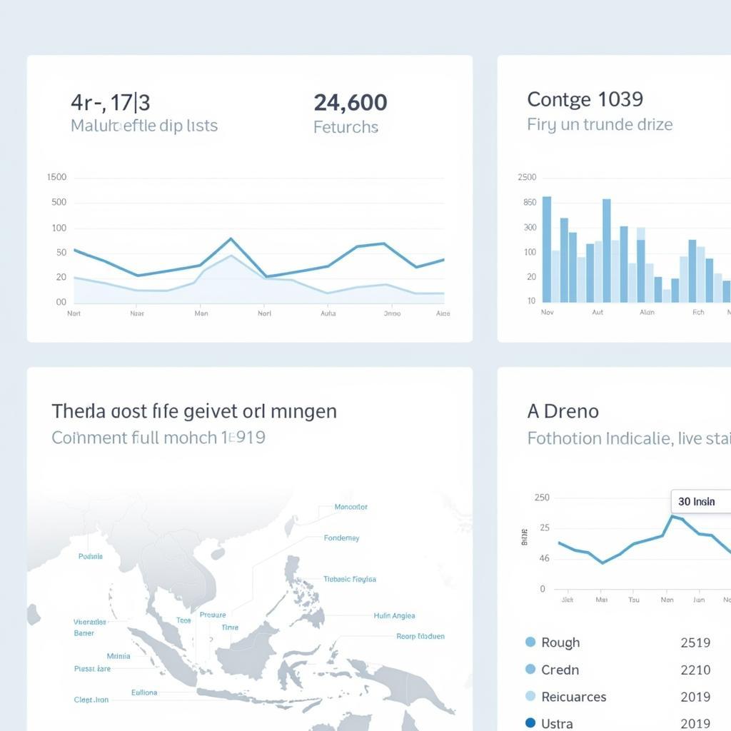 ASEAN economic data visualization on a digital interface