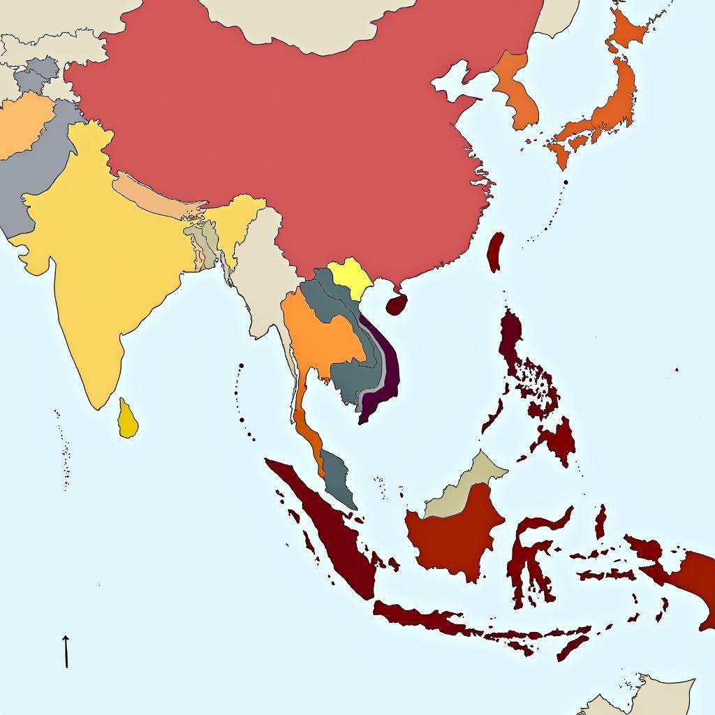 Map illustrating economic disparities within ASEAN