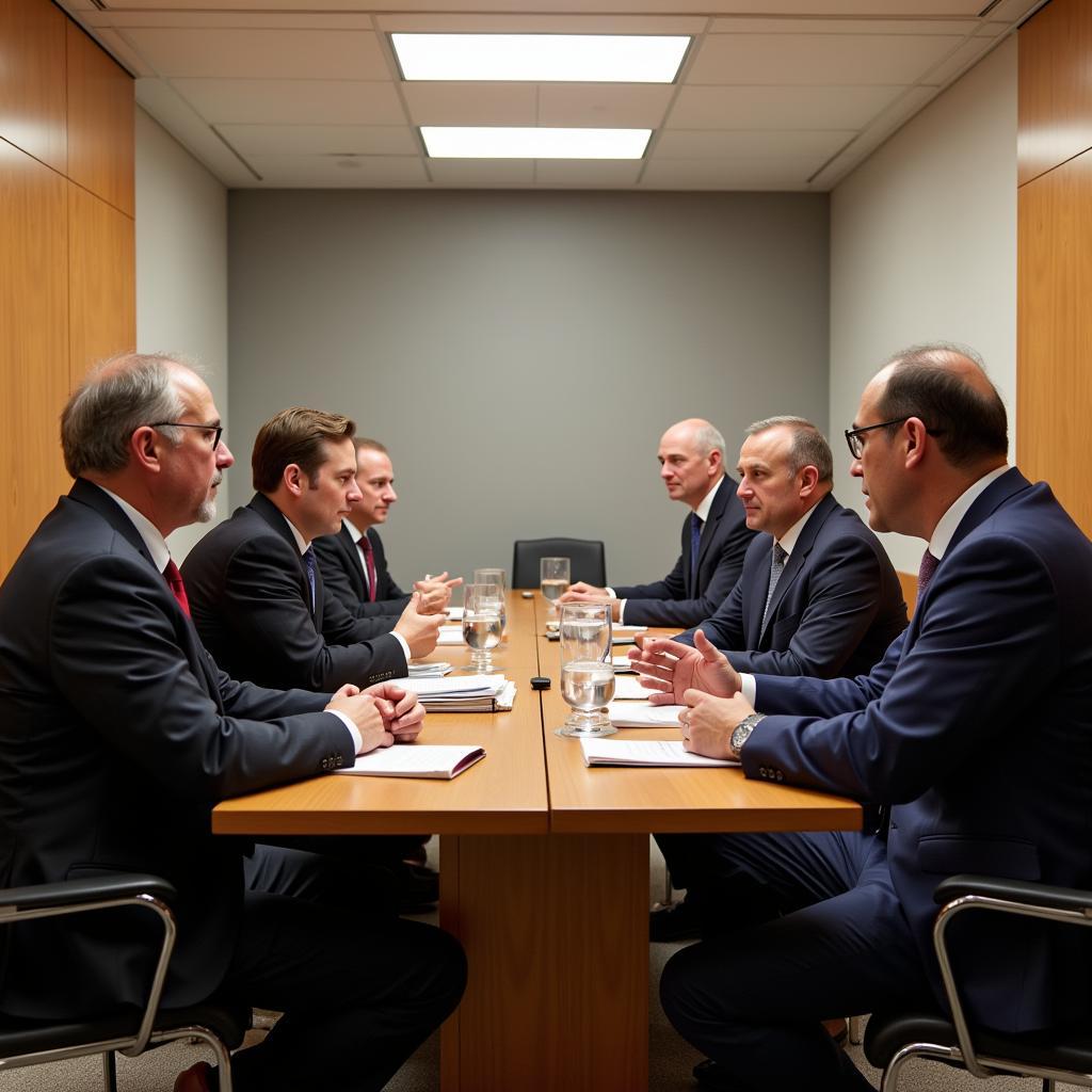 ASEAN and EU delegates engaged in discussions during a roundtable session.