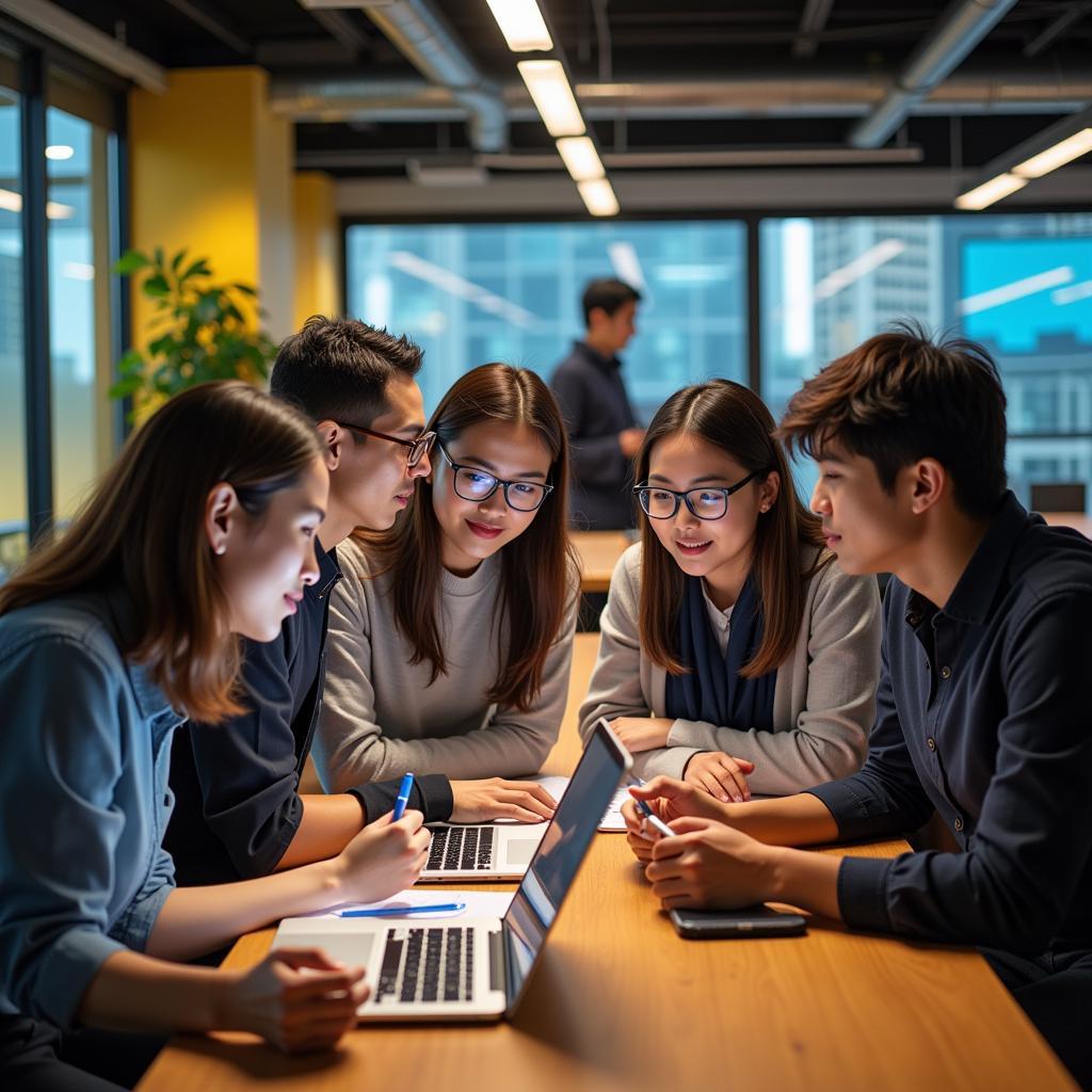 ASEAN EVT Professionals Working in a Modern Office