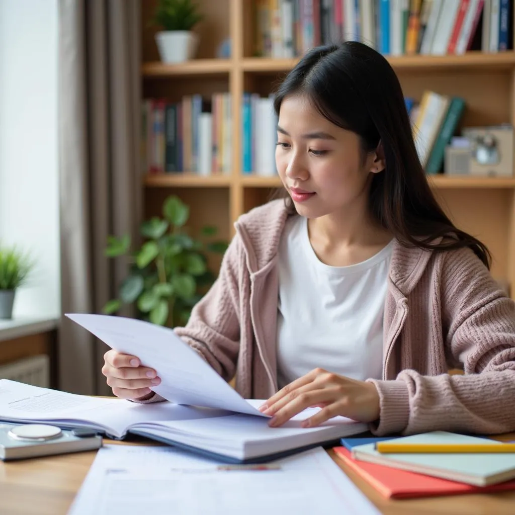 Student Preparing for ASEAN Exam