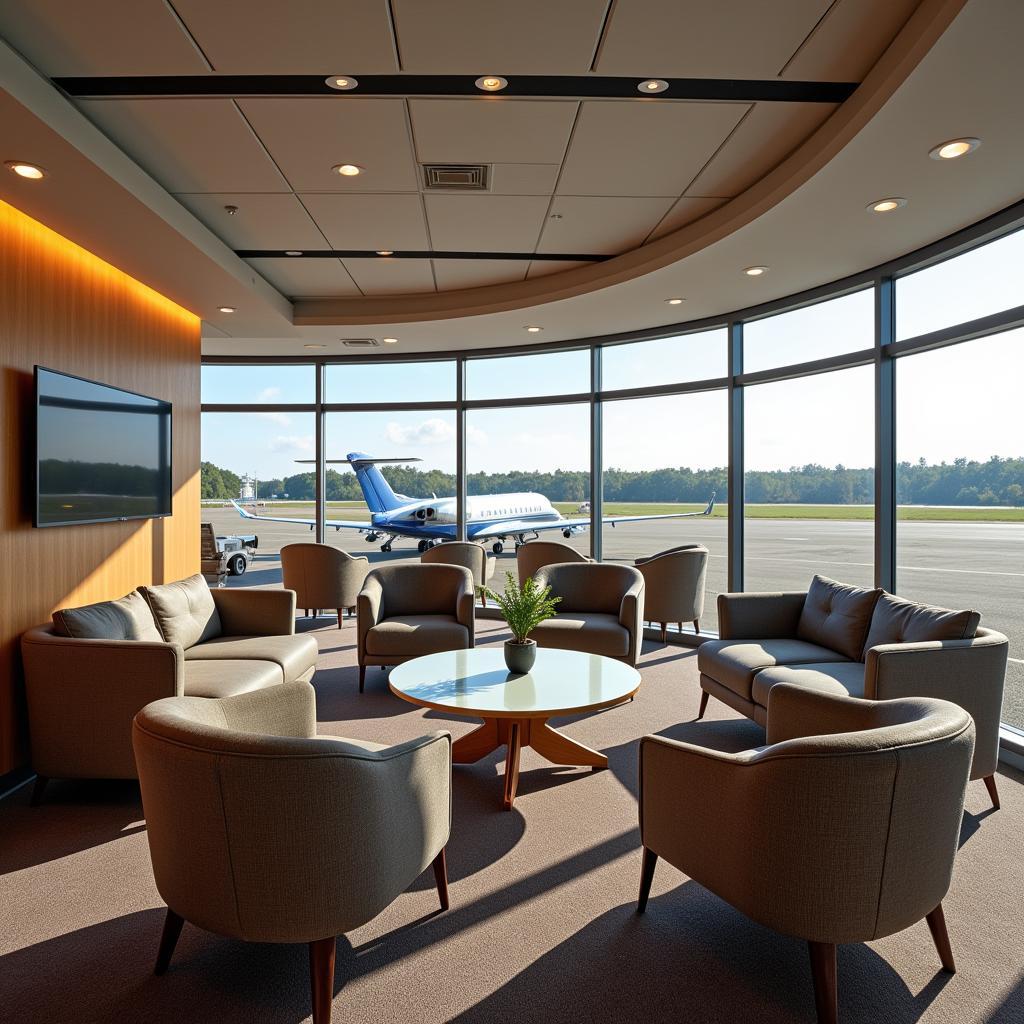 Interior of a Luxurious FBO Lounge at an ASEAN Airport