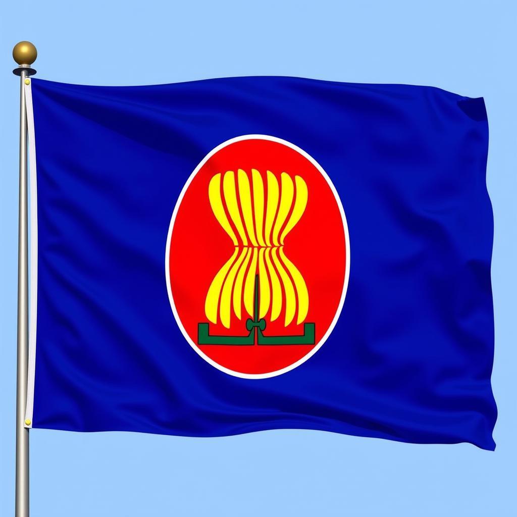 ASEAN flag with vibrant colors