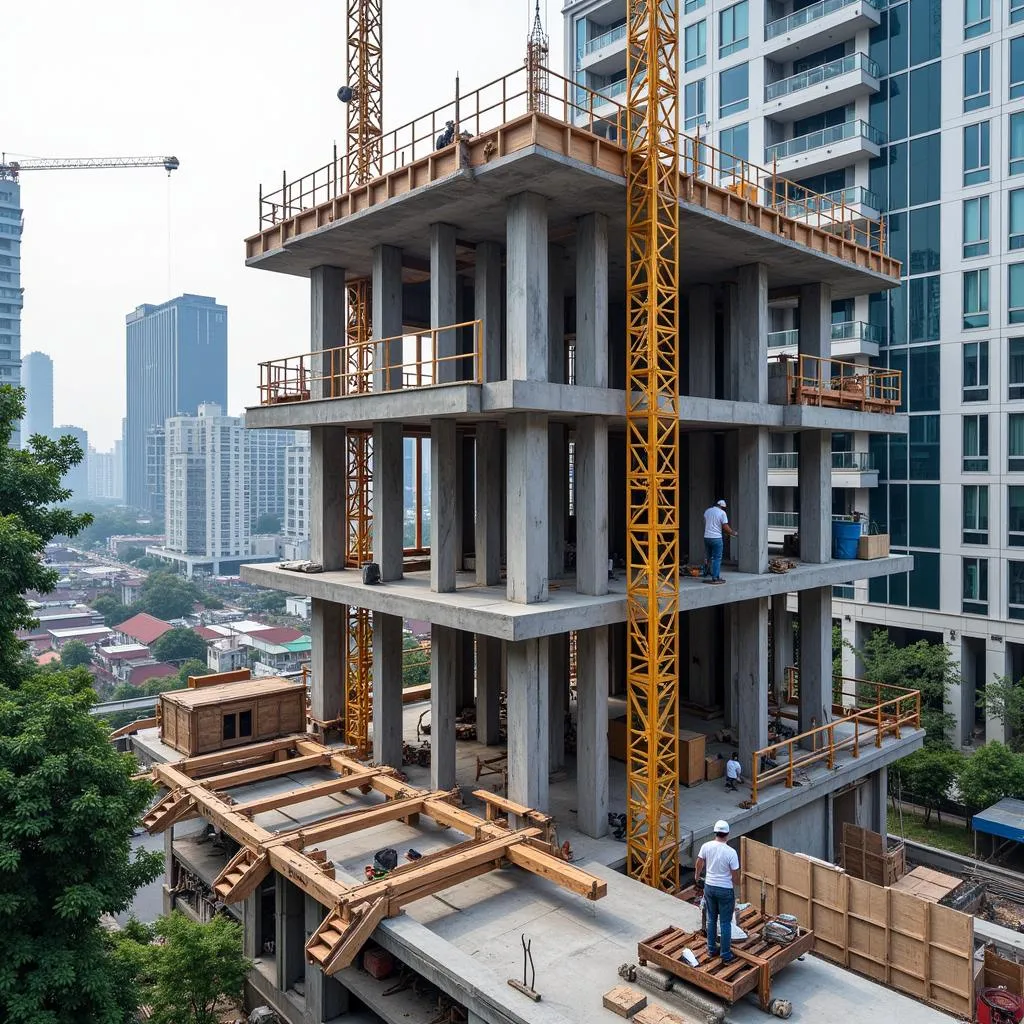 Construction Site Utilizing Formwork in ASEAN