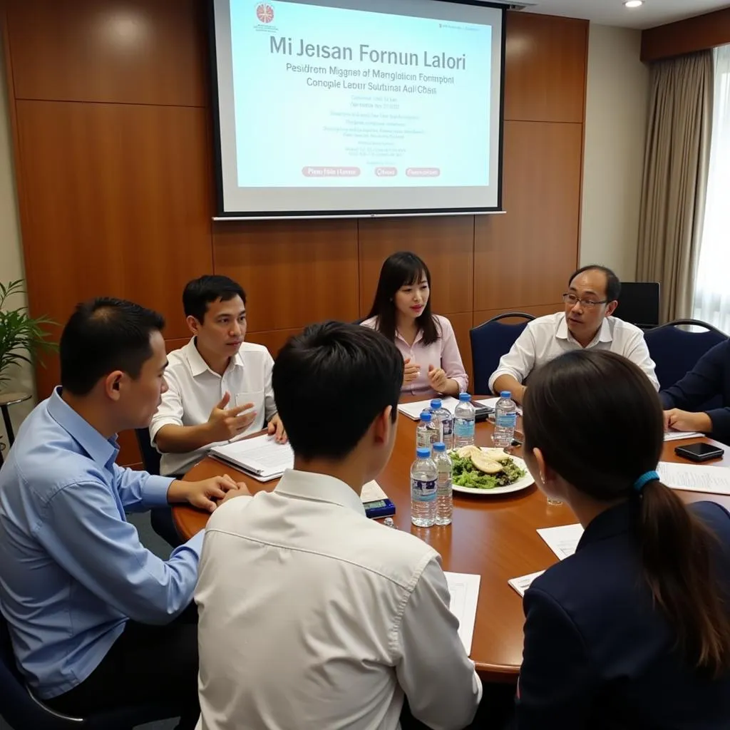 Discussions at the 12th ASEAN Forum on Migrant Labour