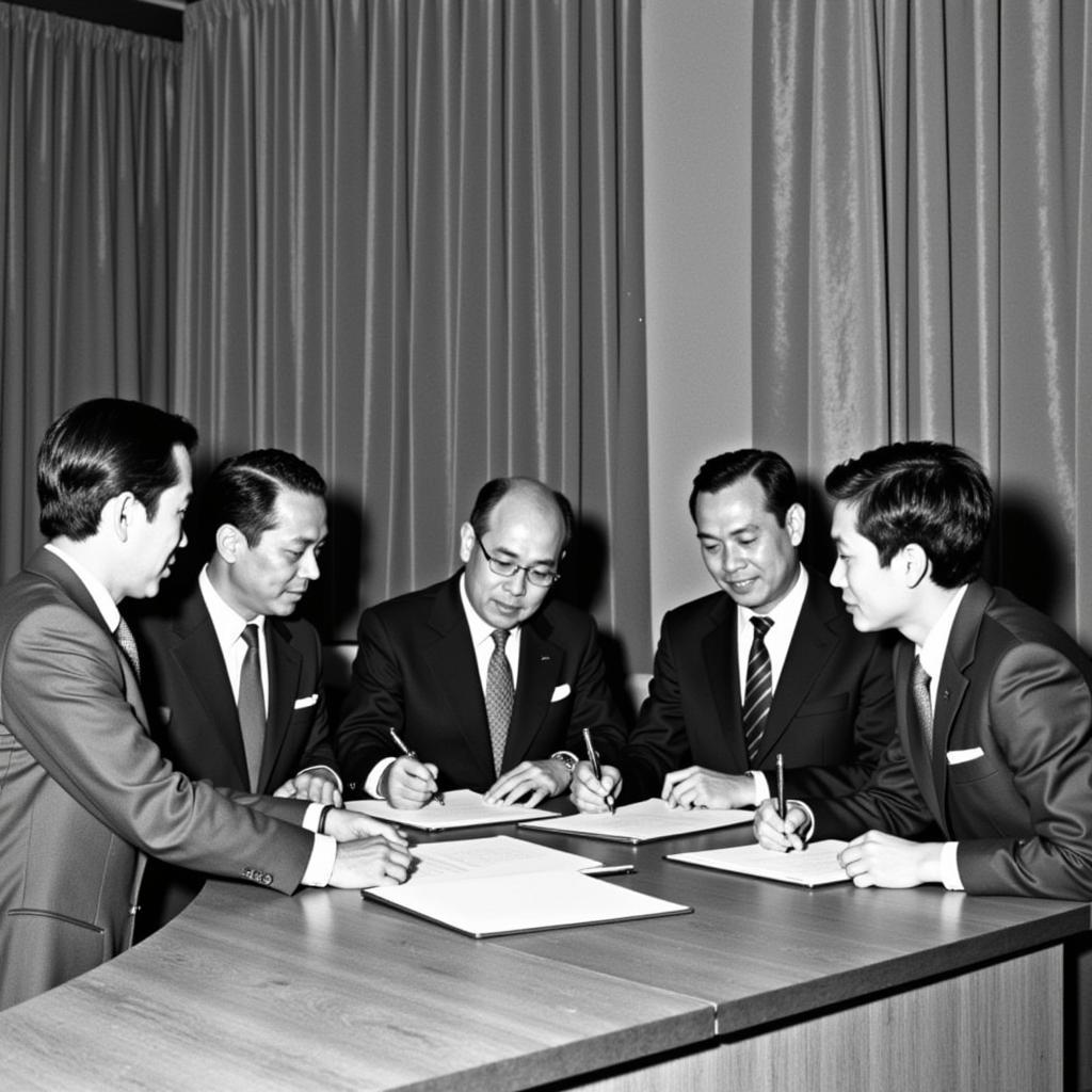 ASEAN Founding Fathers Signing the Bangkok Declaration